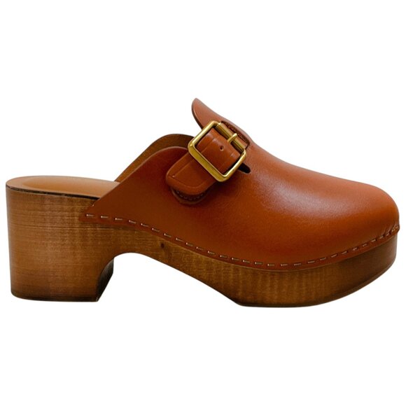 Golden Goose Deluxe Brand Tan Leather Provence Clogs - Picture 2 of 8